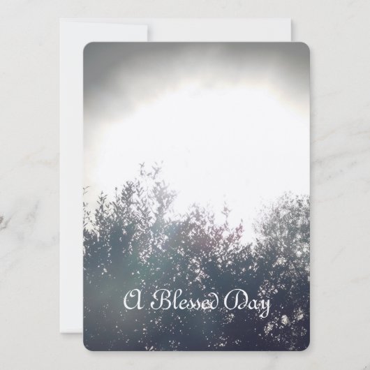 BRUILOFT UITNODIGING Flat Kaart Een Gezegend Dag O (Voorkant)