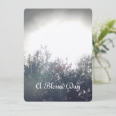 BRUILOFT UITNODIGING Flat Kaart Een Gezegend Dag O (Staand voorkant)