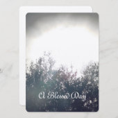 BRUILOFT UITNODIGING Flat Kaart Een Gezegend Dag O (Voorkant / Achterkant)