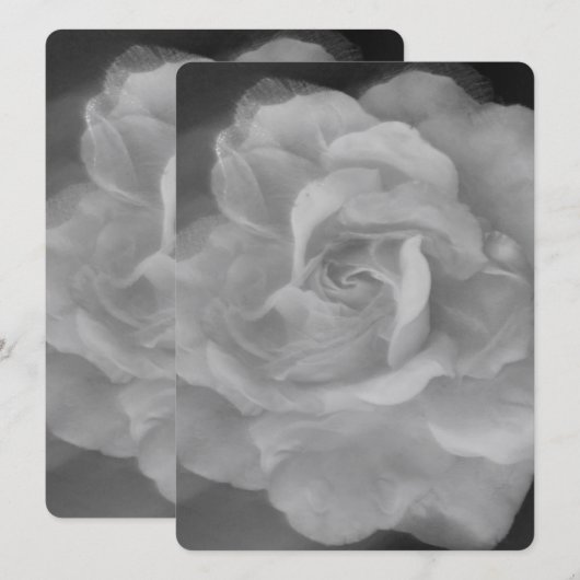 BRUILOFT UITNODIGING Flat Kaart MOOIE ROOS STIJL (Voorkant / Achterkant)