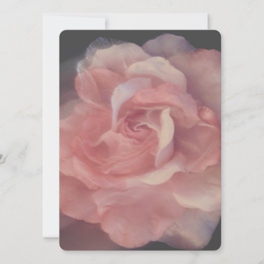 BRUILOFT UITNODIGING Flat Kaart MOOIE ROOS STIJL (Voorkant)