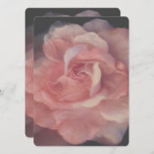 BRUILOFT UITNODIGING Flat Kaart MOOIE ROOS STIJL (Voorkant / Achterkant)