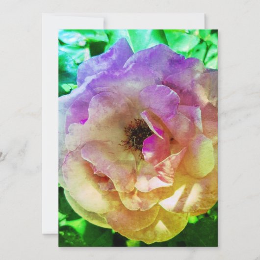 BRUILOFT UITNODIGING Flat Kaart MOOIE ROOS STIJL (Voorkant)