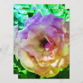 BRUILOFT UITNODIGING Flat Kaart MOOIE ROOS STIJL (Voorkant / Achterkant)