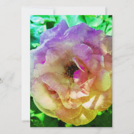 BRUILOFT UITNODIGING Flat Kaart MOOIE ROOS STIJL