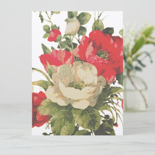 BRUILOFT UITNODIGING Flat Kaart ROOS STIJL ONTWERP (Staand voorkant)