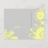 Bruiloft uitnodiging-geel bloemen uitnodiging briefkaart (Achterkant)