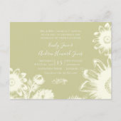 Bruiloft uitnodiging-geel  bloemen uitnodiging briefkaart (Voorkant)