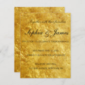 Bruiloft uitnodiging goud zwart Aanpassen (Voorkant / Achterkant)