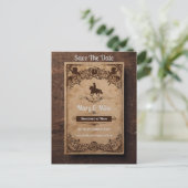 Bruiloft uitnodiging in Wild West stijl (Staand voorkant)