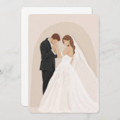 Bruiloft uitnodiging / jubileum groeten (Voorkant / Achterkant)