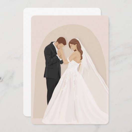 Bruiloft uitnodiging / jubileum groeten (Voorkant / Achterkant)