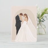 Bruiloft uitnodiging / jubileum groeten (Staand voorkant)