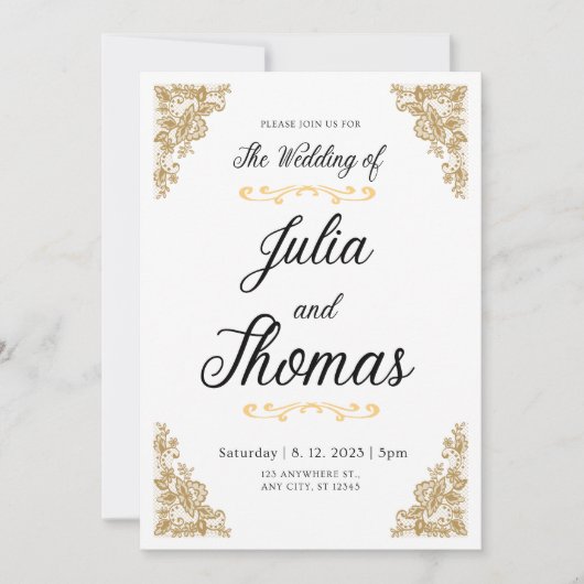 "Bruiloft uitnodiging" Kaart (Voorkant)