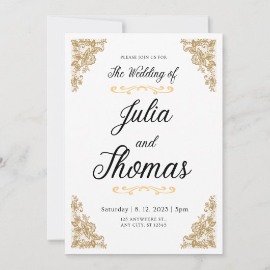 "Bruiloft uitnodiging" Kaart (Achterkant)