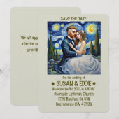 "BRUILOFT UITNODIGING" KAART (Voorkant / Achterkant)