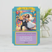 " BRUILOFT UITNODIGING KAART " (Staand voorkant)