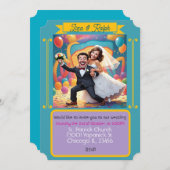 " BRUILOFT UITNODIGING KAART " (Voorkant / Achterkant)