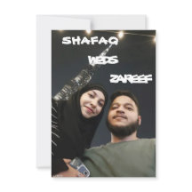 BRUILOFT UITNODIGING KAART MET AFBEELDINGEN EN LET