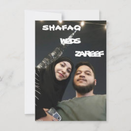 BRUILOFT UITNODIGING KAART MET AFBEELDINGEN EN LET