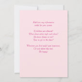 Bruiloft uitnodiging kersenbloesem aanpasbaar (Achterkant)