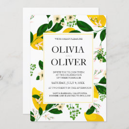 Bruiloft uitnodiging Lemon geel bruiloft uitnodigi