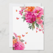 Bruiloft uitnodiging Love in Bloom, bloemige bruil (Achterkant)