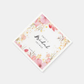 Bruiloft uitnodiging Love is in Bloom Servet (Hoek)