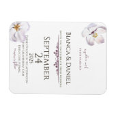 Bruiloft uitnodiging magneet, Water Color Blossom Magneet (Horizontaal)