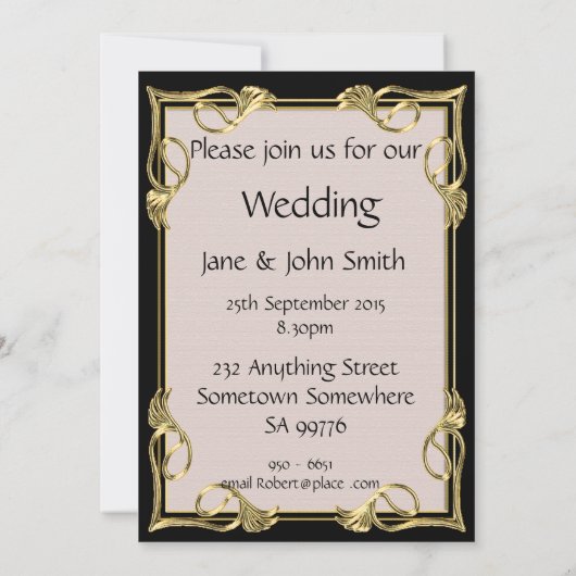 Bruiloft uitnodiging met een rode roos van liefde (Achterkant)