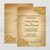 Bruiloft uitnodiging met landelijke bloemen (Voorkant / Achterkant)