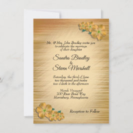 Bruiloft uitnodiging met landelijke bloemen