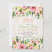 Bruiloft uitnodiging met rustieke bloemen (Voorkant)