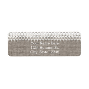 Bruiloft uitnodiging met rustieke burlap en elegan etiket