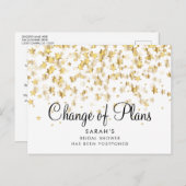 Bruiloft Uitnodiging Met Sterren Gouden Stijl (Voorkant / Achterkant)