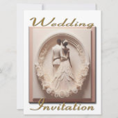 Bruiloft uitnodiging Paar in een cirkel van bloeme (Voorkant)