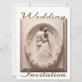 Bruiloft uitnodiging Paar in een cirkel van bloeme