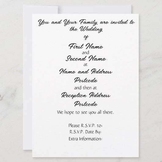 Bruiloft uitnodiging Paar kijken naar het landscha (Achterkant)