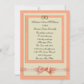 Bruiloft Uitnodiging perzik en room (Voorkant)