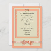 Bruiloft Uitnodiging perzik en room (Achterkant)