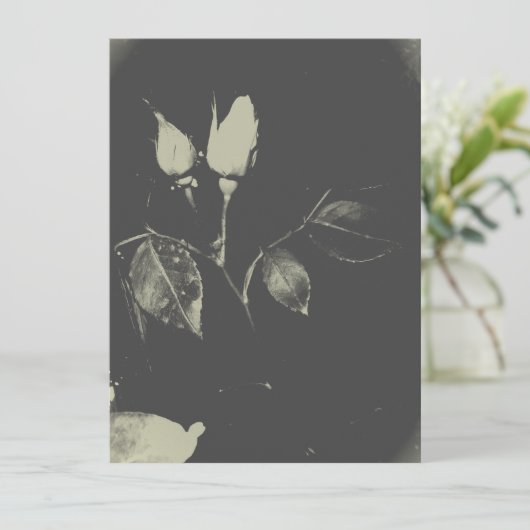 BRUILOFT UITNODIGING ROOS ONTWERPSTIJL (Staand voorkant)