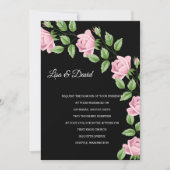 Bruiloft uitnodiging-roze rozen kaart (Voorkant)