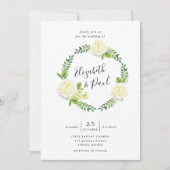 Bruiloft uitnodiging Rozen en Olijven (Voorkant)