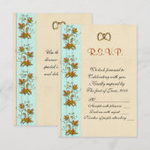 Bruiloft Uitnodiging RSVP Herfstbladeren (Voorkant / Achterkant)