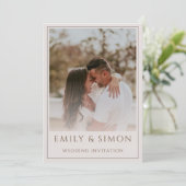 Bruiloft Uitnodiging Sjabloon met foto Slots (Staand voorkant)