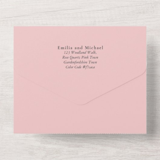 Bruiloft Uitnodiging Spaans Engels Rsvp FOLKART (Achterkant)