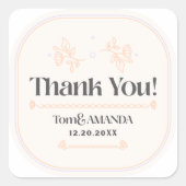 Bruiloft Uitnodiging Sticker (Voorkant)