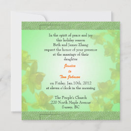 bruiloft, uitnodiging van de ouders van bride