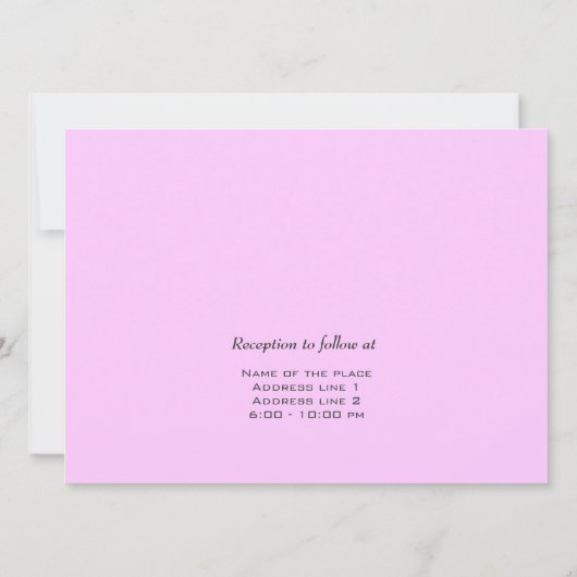 bruiloft, uitnodiging van de ouders van bride (Achterkant)