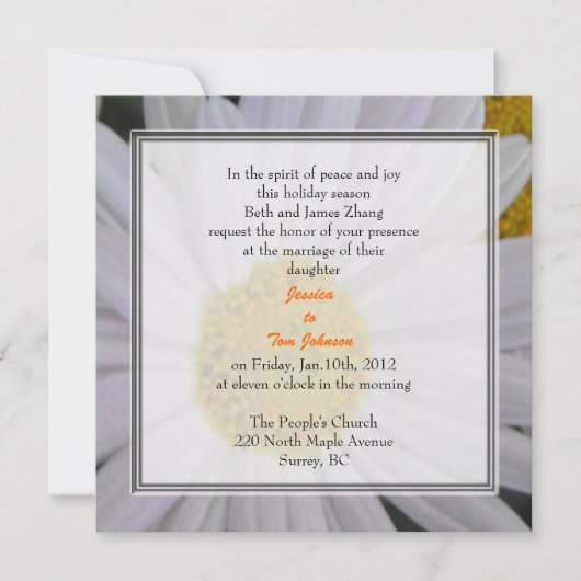 bruiloft, uitnodiging van de ouders van bride (Voorkant)